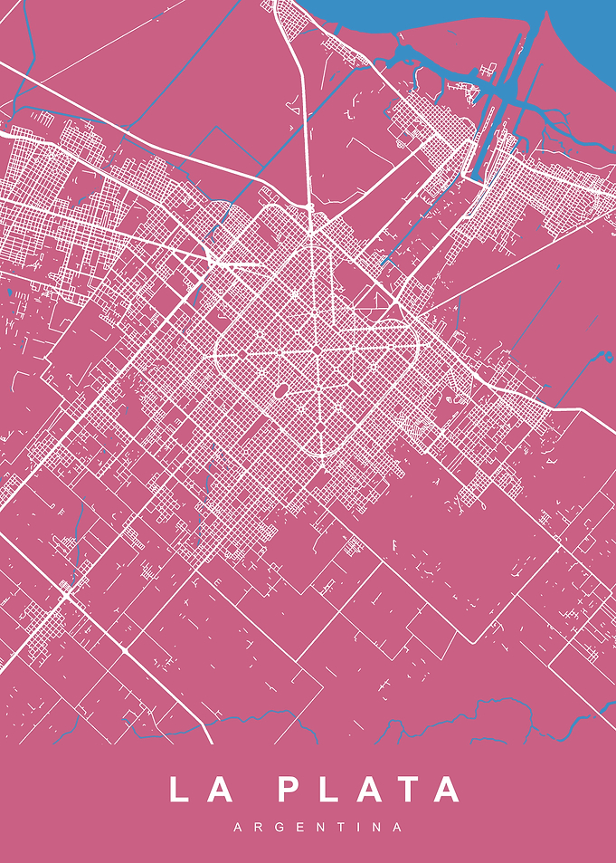 LA PLATA Map ARGENTINA