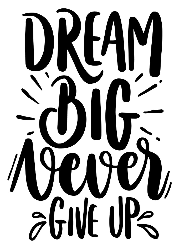 Dream Big never give up