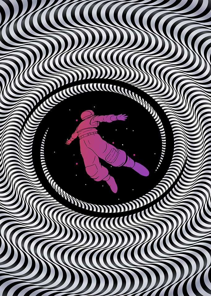 Astronaut Optical Illusion