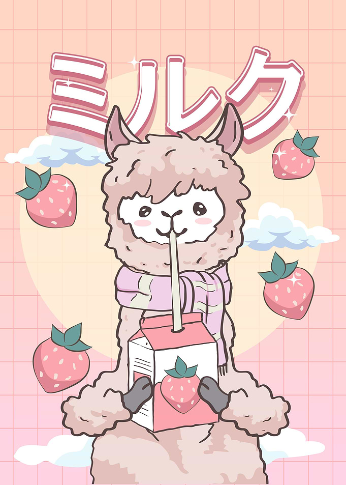 Japanese Kawaii Llama
