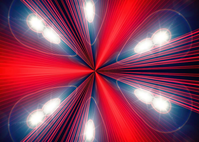 Neon space travel lights