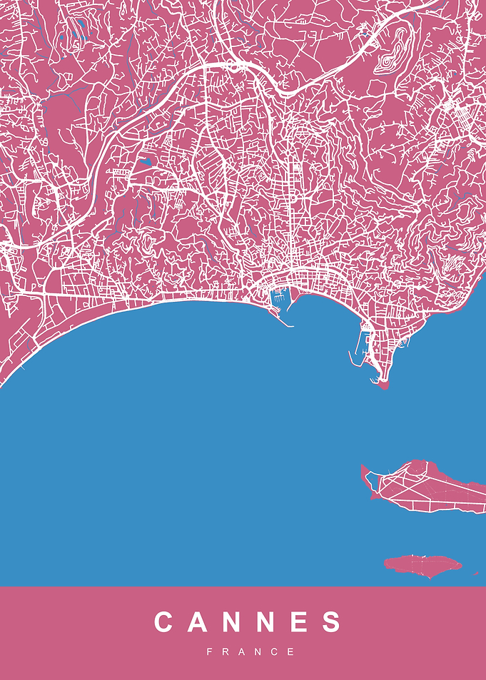 CANNES Map FRANCE