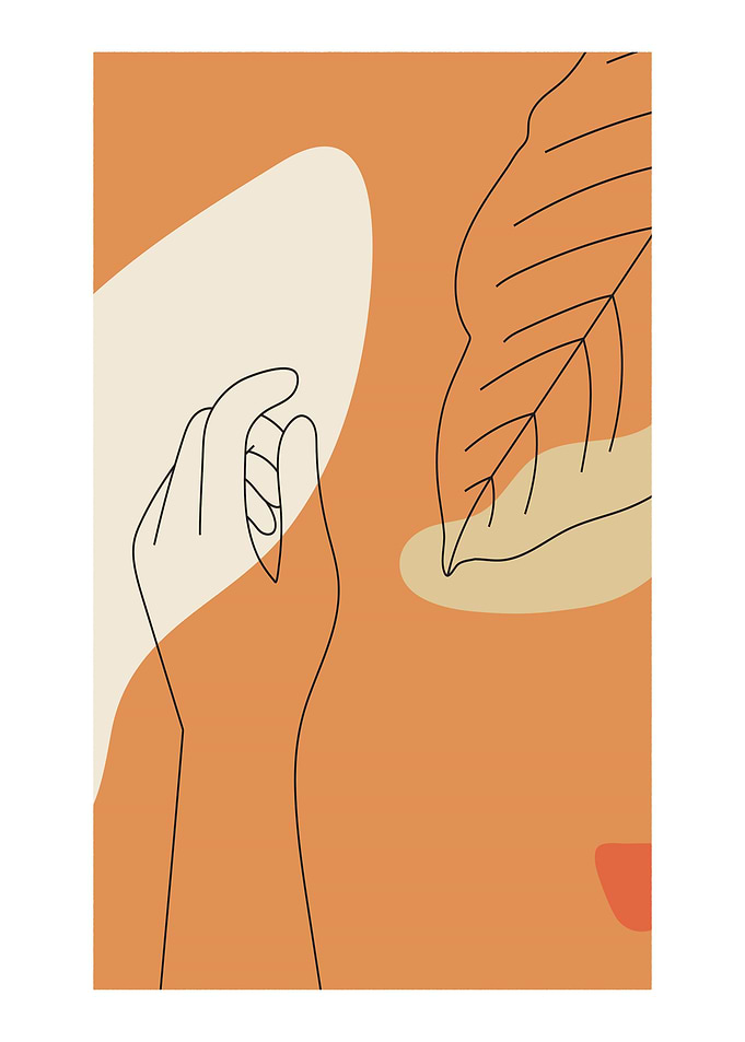 Plant Care Line Art