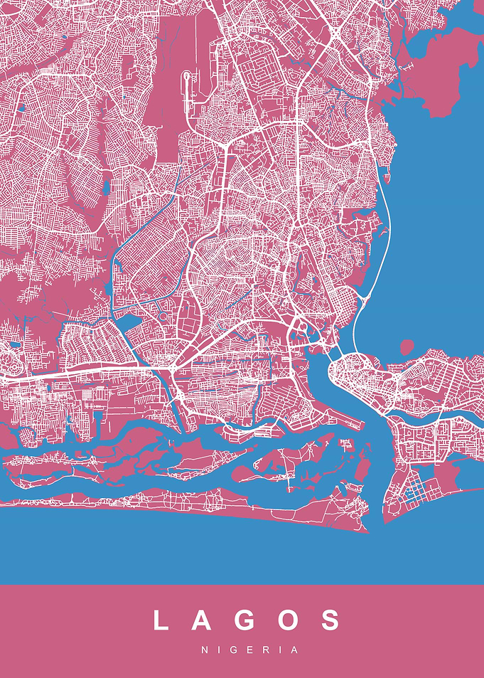LAGOS Map NIGERIA
