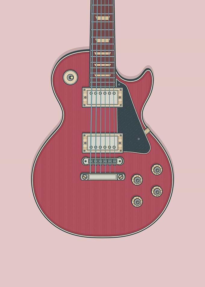 Burgundy Rock Guitar