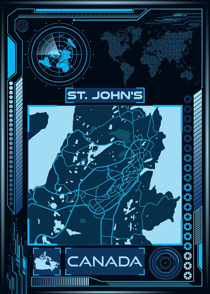 ST JOHNS MAP CANADA
