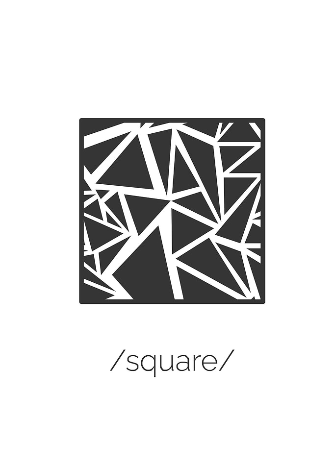 Square modern line art