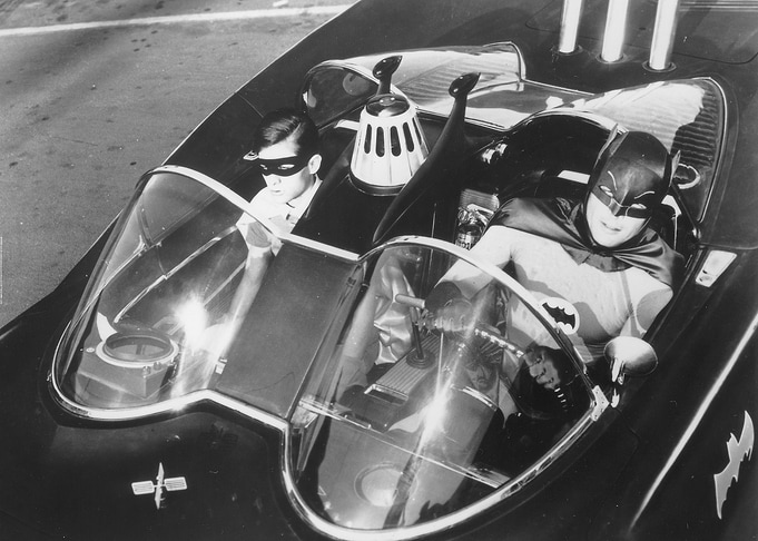Riding Batmobile