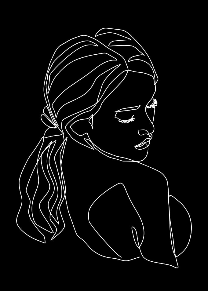 One Line Art Woman