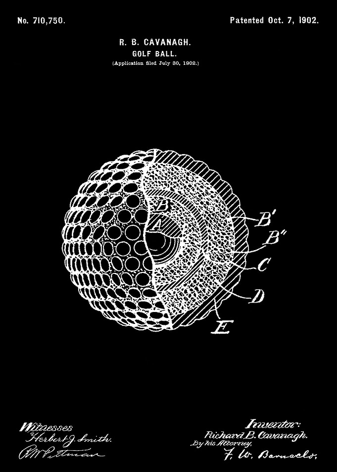 Golf ball patent 1902