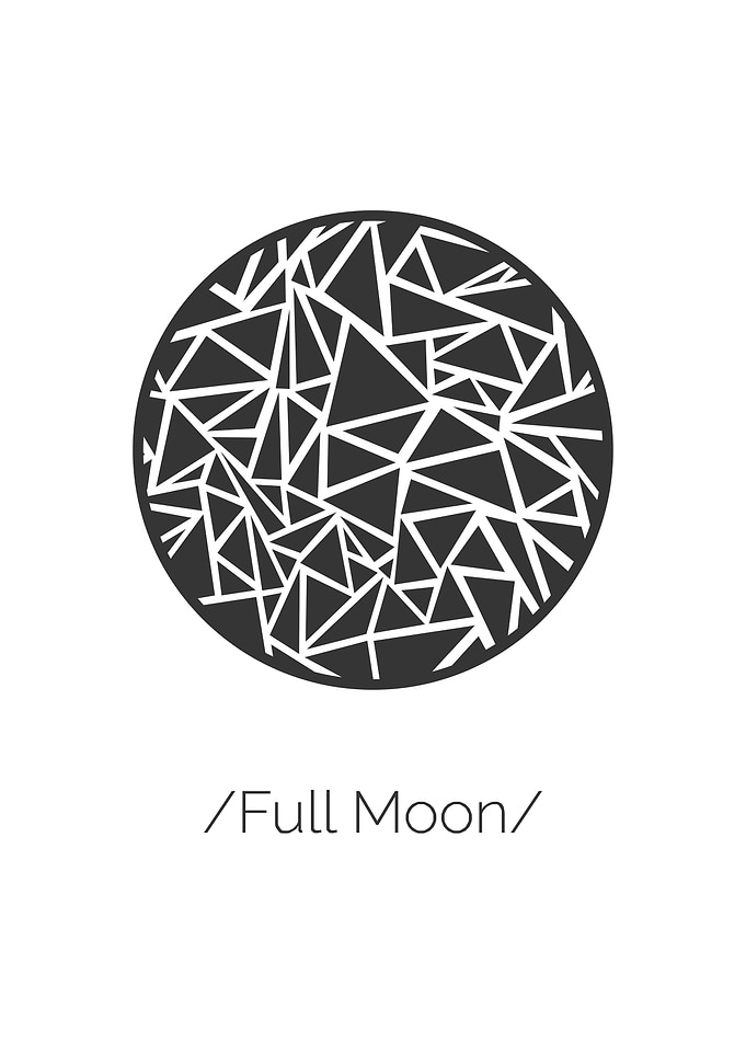 Full moon contemporary art
