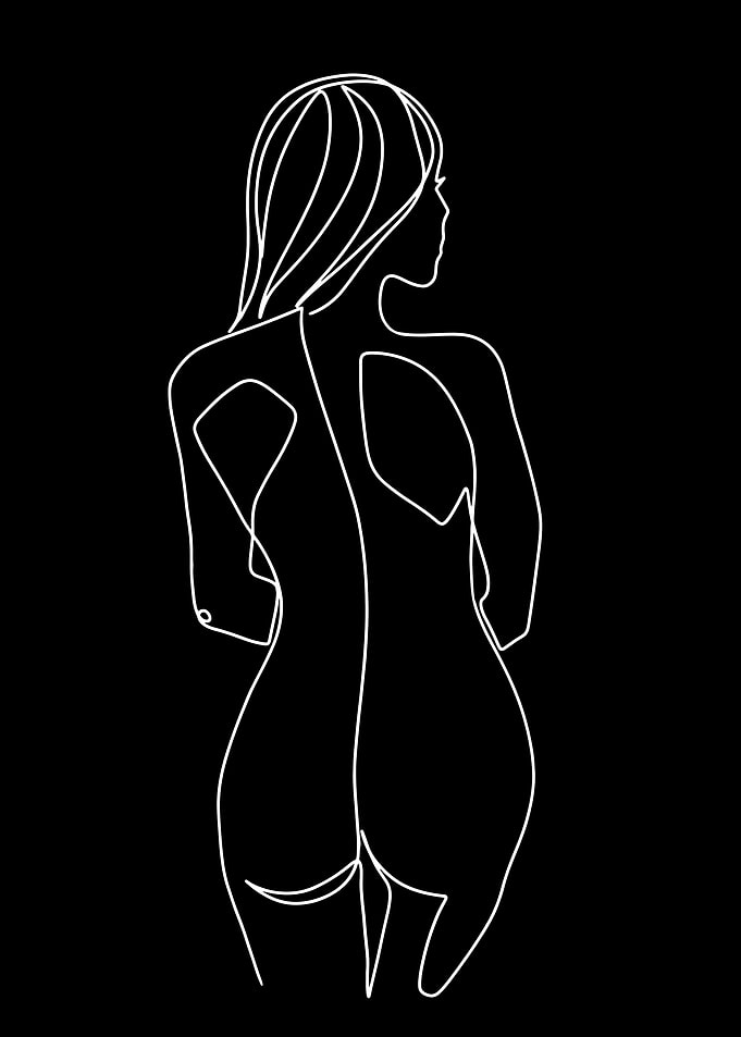 One Line Art Woman