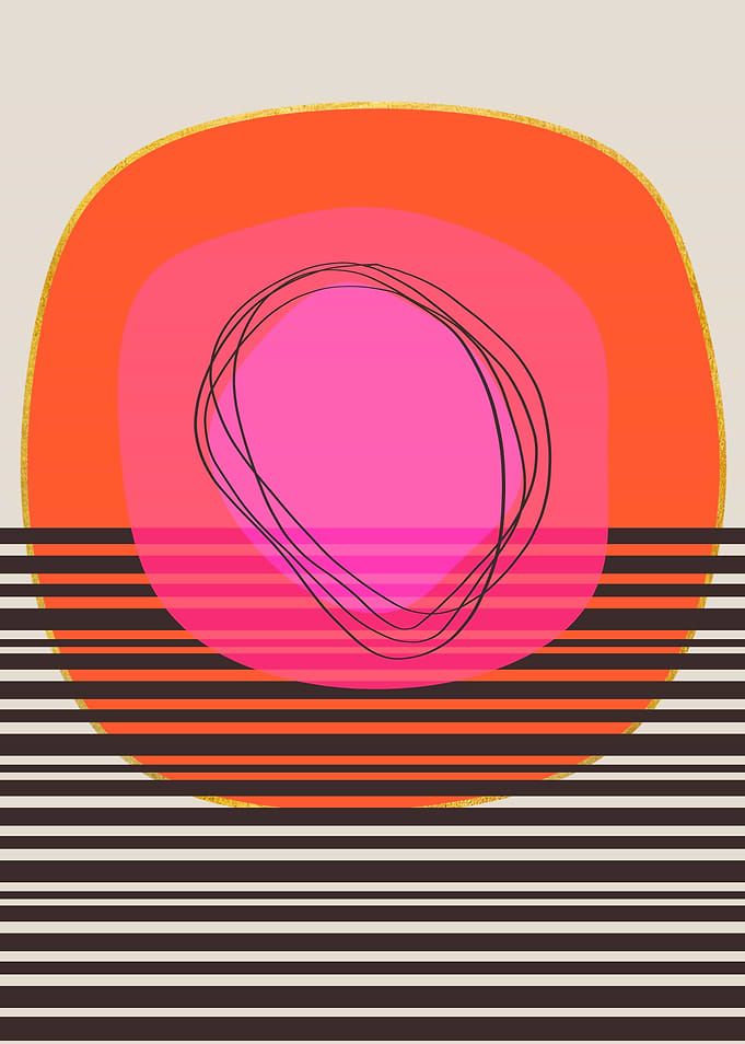 Modern Abstract Sunset 1