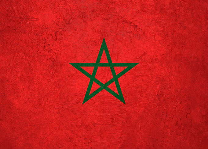 Flag of Morocco on Wall