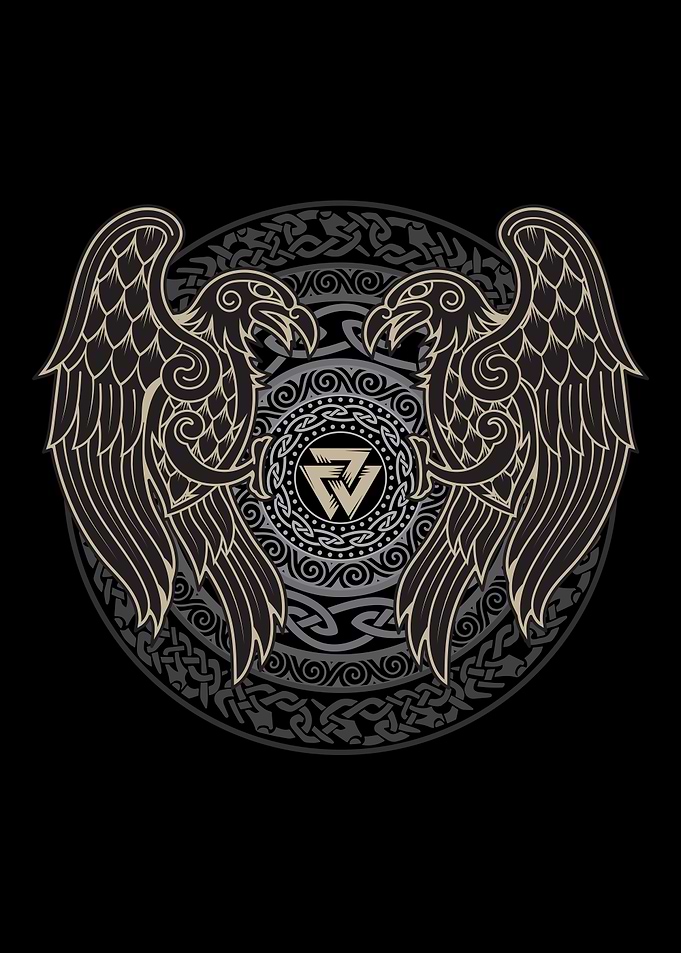 Raven Norse Viking Valknut
