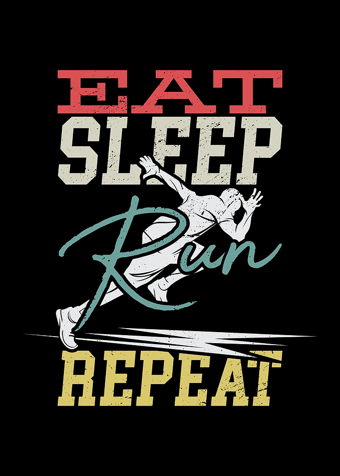 Eat Sleep Run Repeat Retro