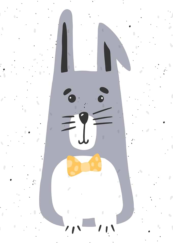 Cute Kids Poster Rabbit