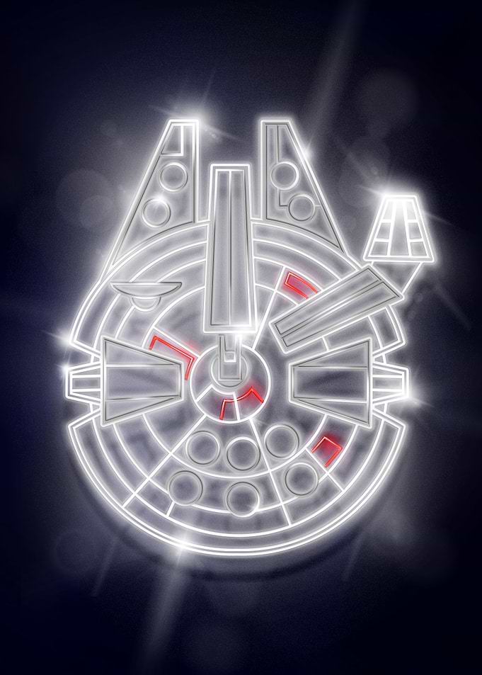 Millenium Falcon neon
