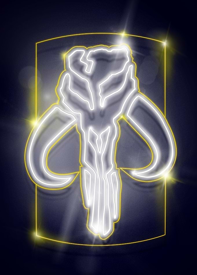 Boba Fett Crest neon