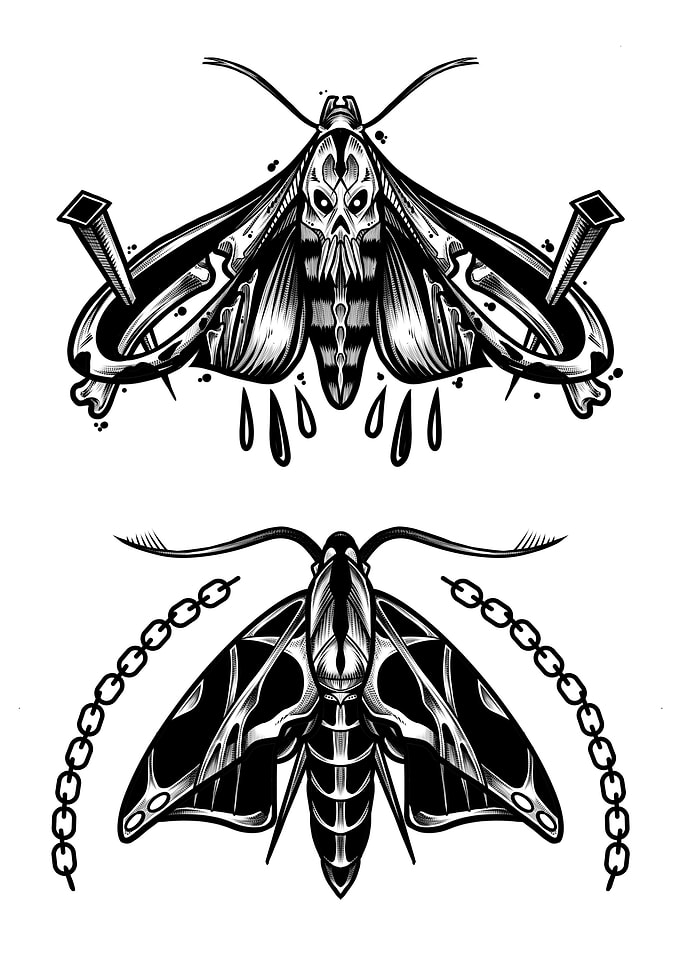Noir Moths