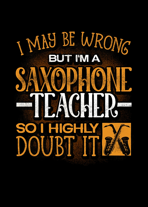 Funny Saxophonist Graphic