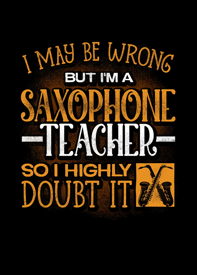 Funny Saxophonist Graphic