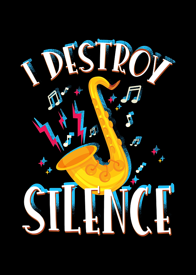 Funny Saxophonist Graphic