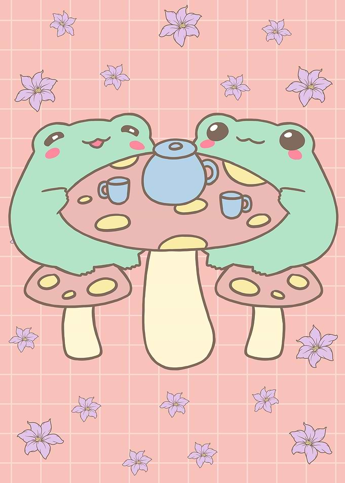 Cottagecore Frog Tea