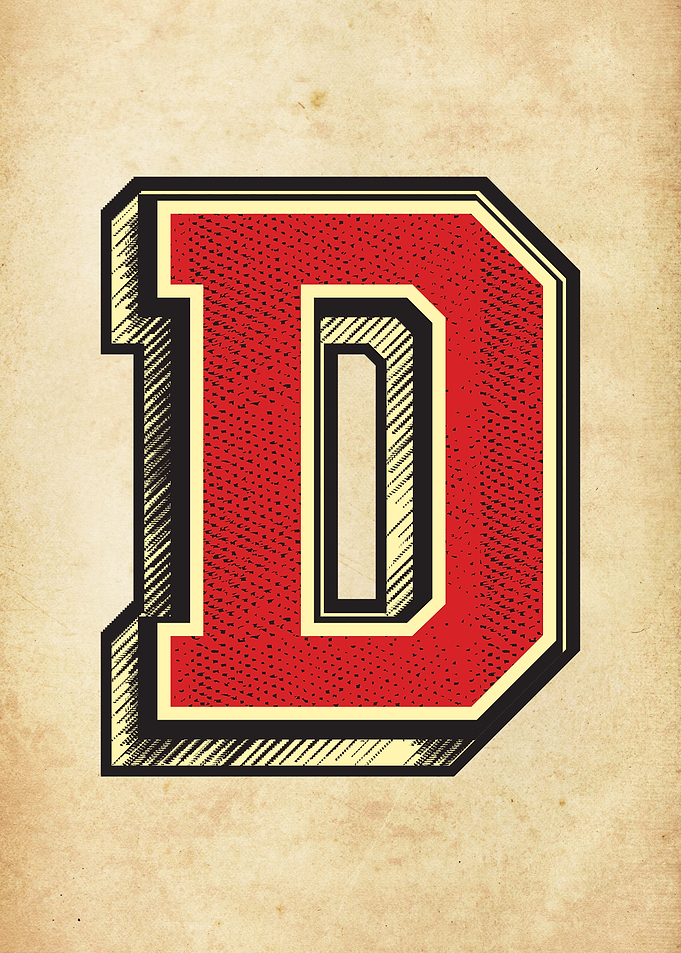 Vintage Letter D