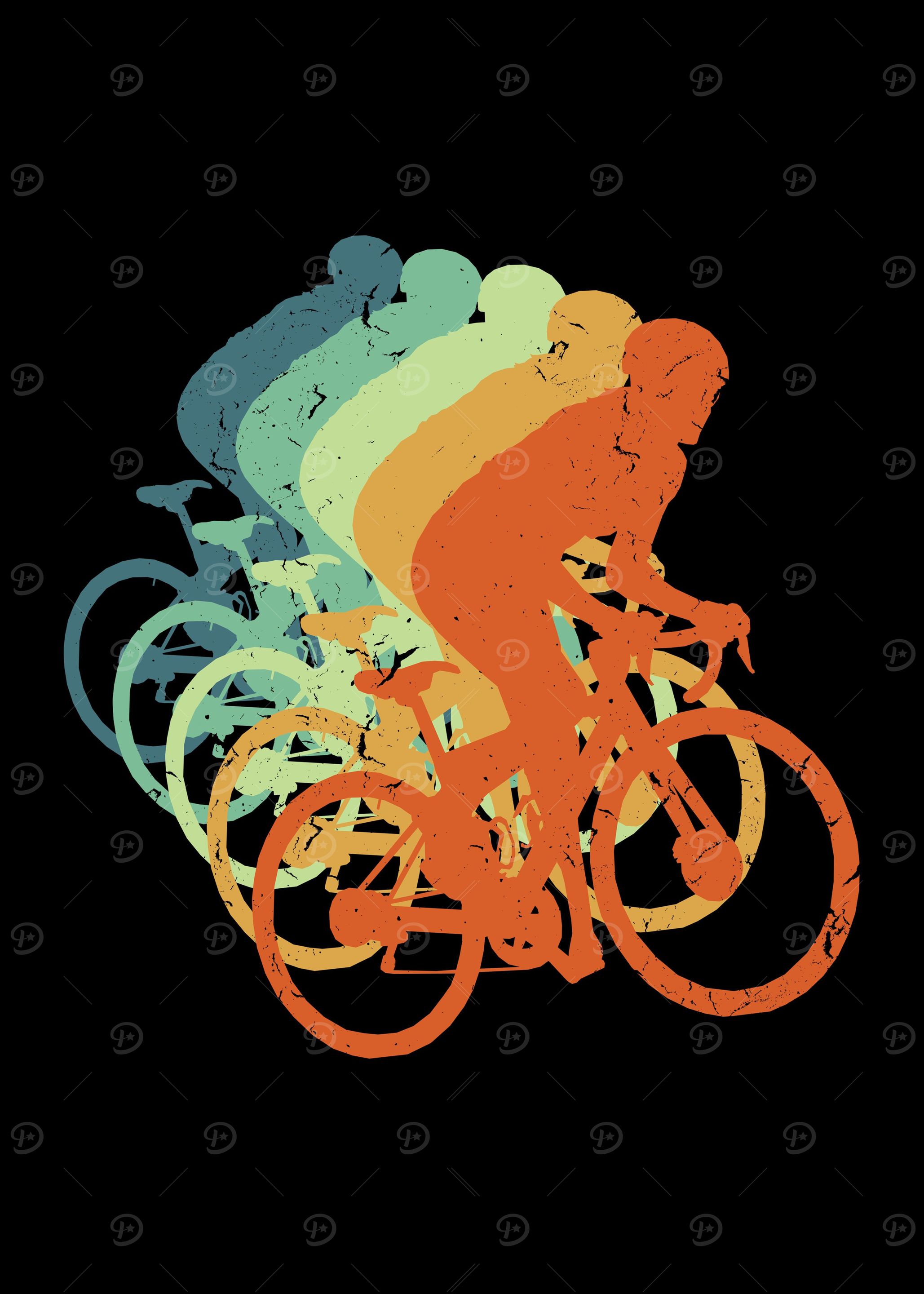 Mountain Biker Cool Retro
