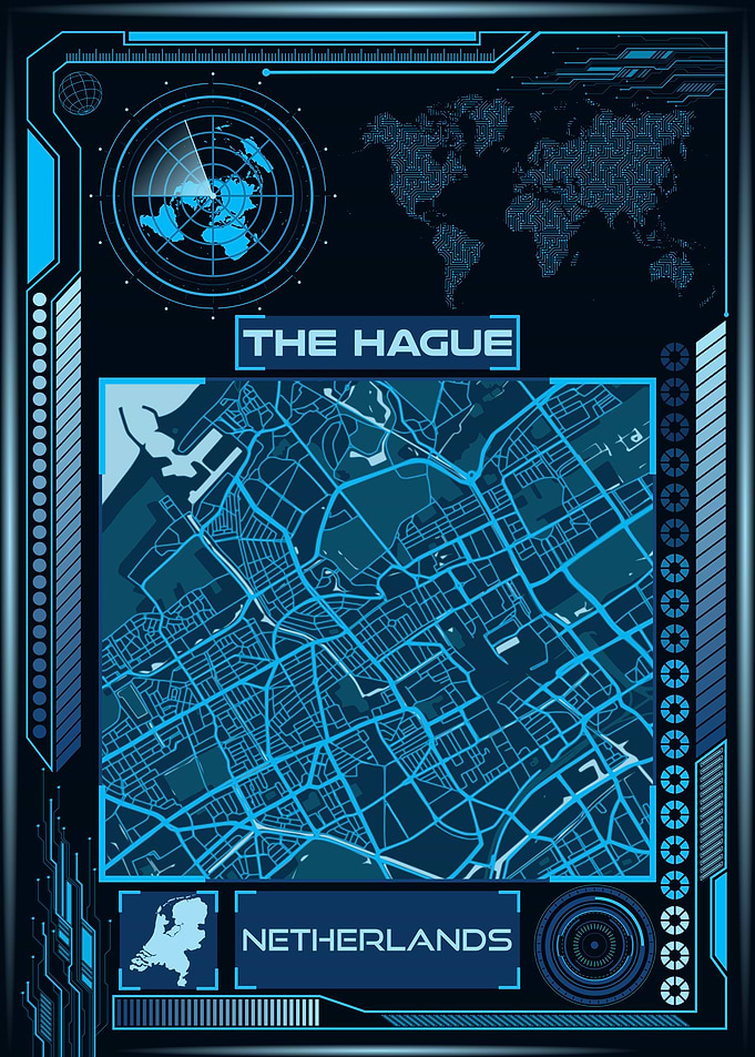 THE HAGUE MAP NETHERLANDS