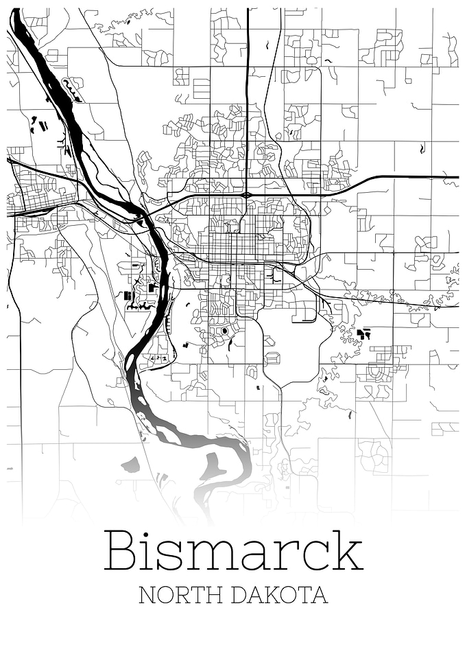Bismarck North Dakota map