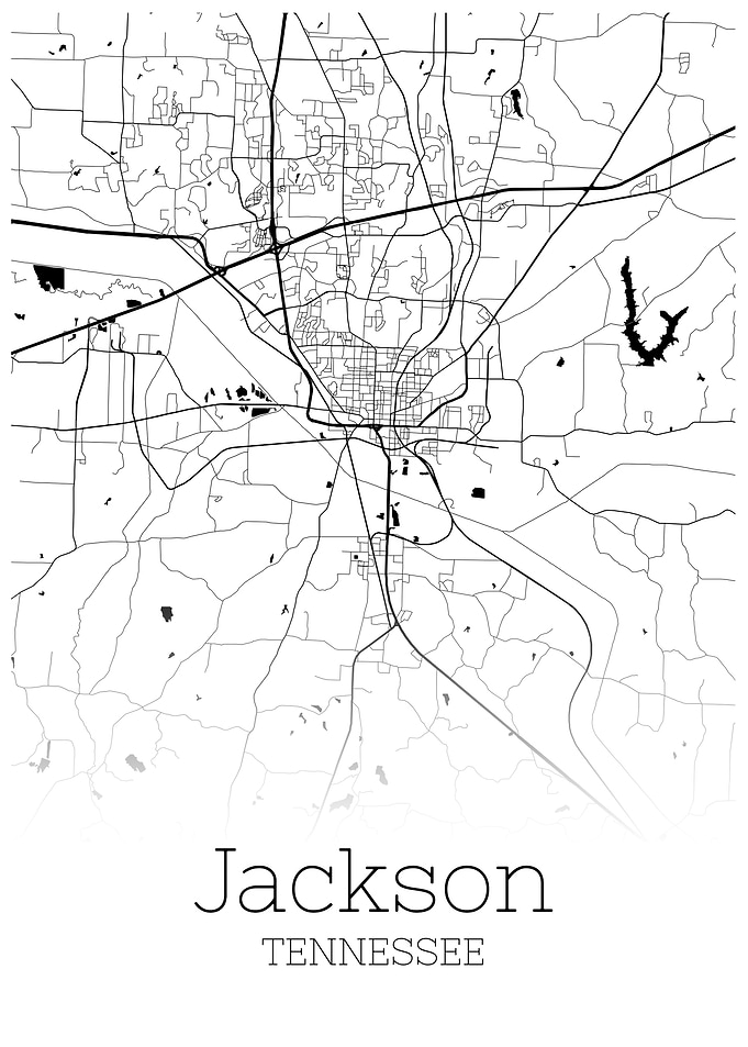 Jackson Tennessee city map