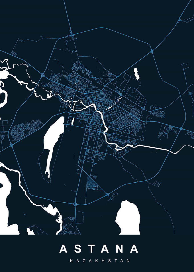 ASTANA Map Kazakhstan