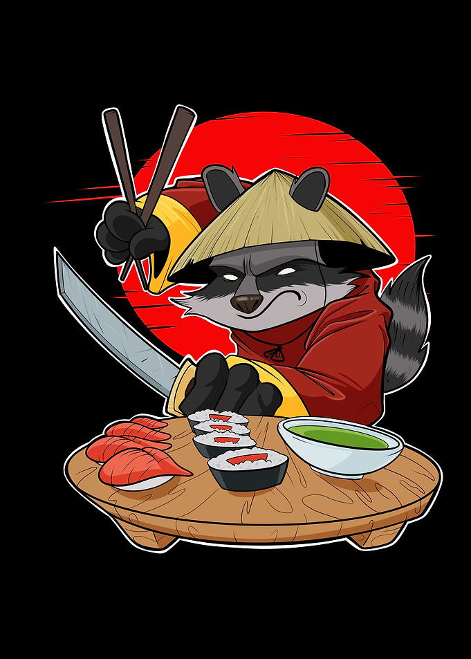 Samurai Sushi Raccoon Maki