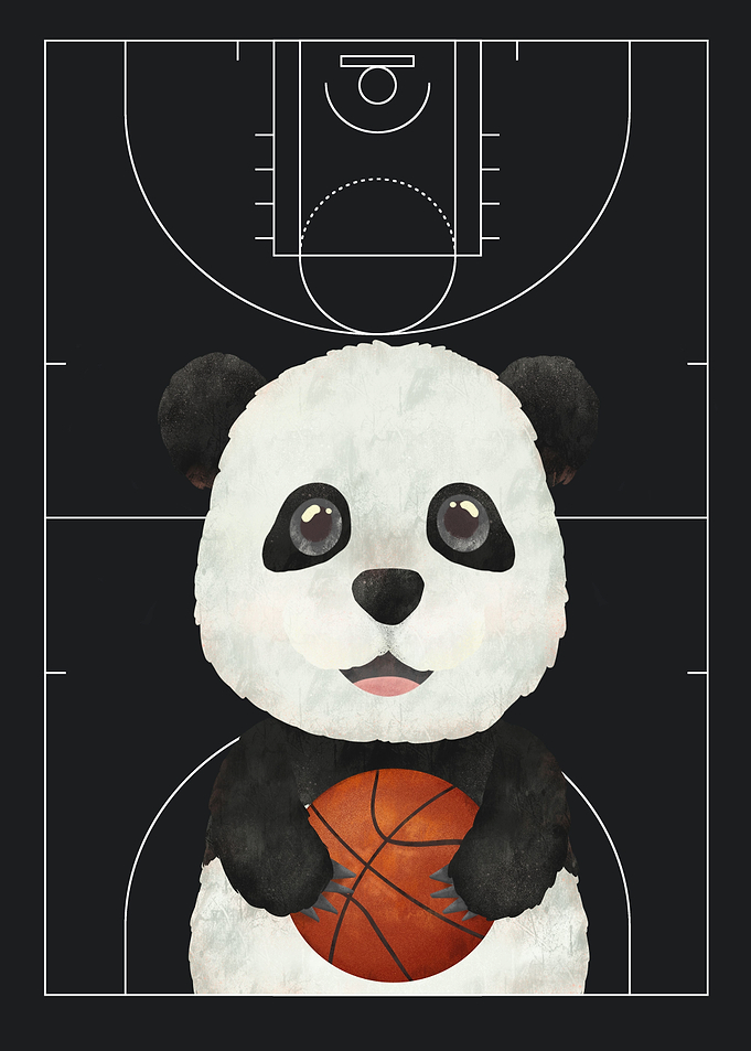 Panda Basketball Player