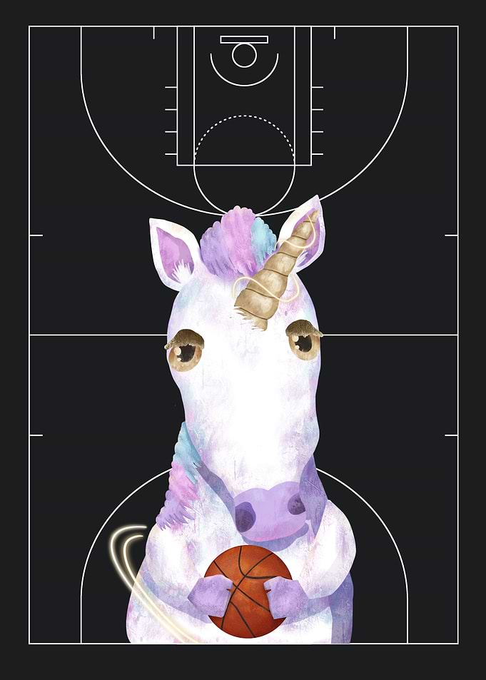Unicorn Basketball Player