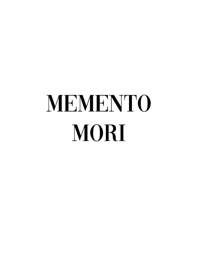 Latin Quote Memento Mori