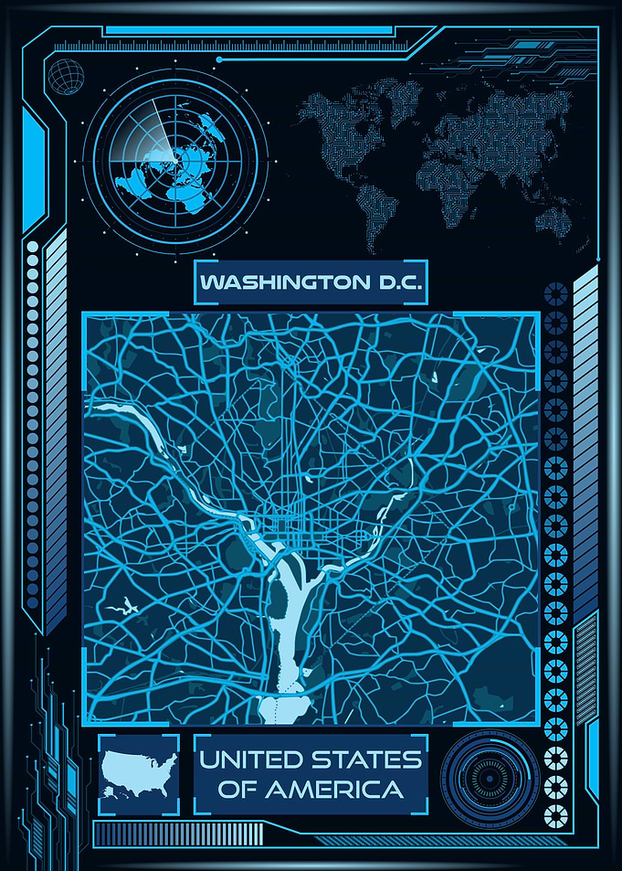 WASHINGTON DC MAP USA