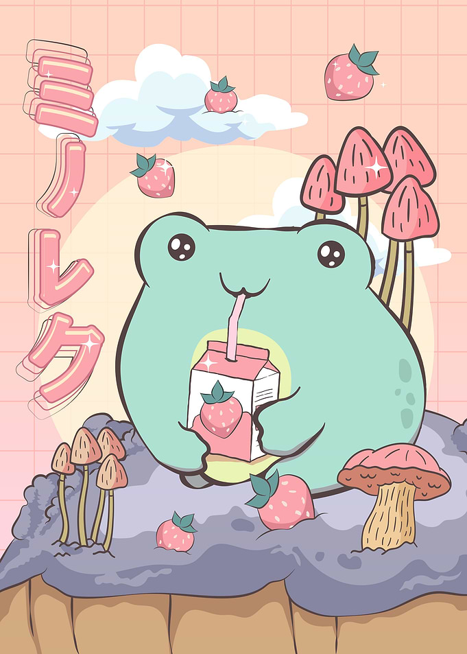Cottagecore Kawaii Frog