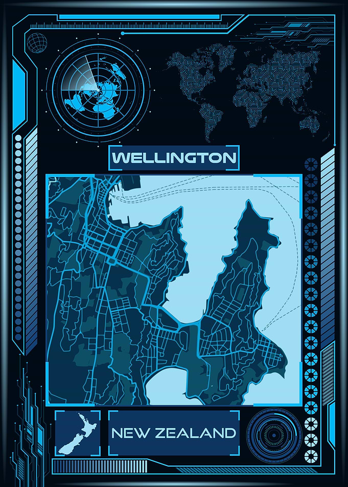 WELLINGTON MAP NEW ZEALAND