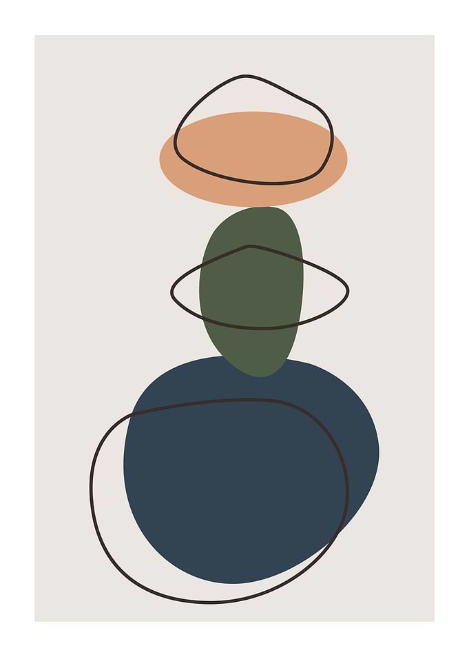 Abstract line modern art
