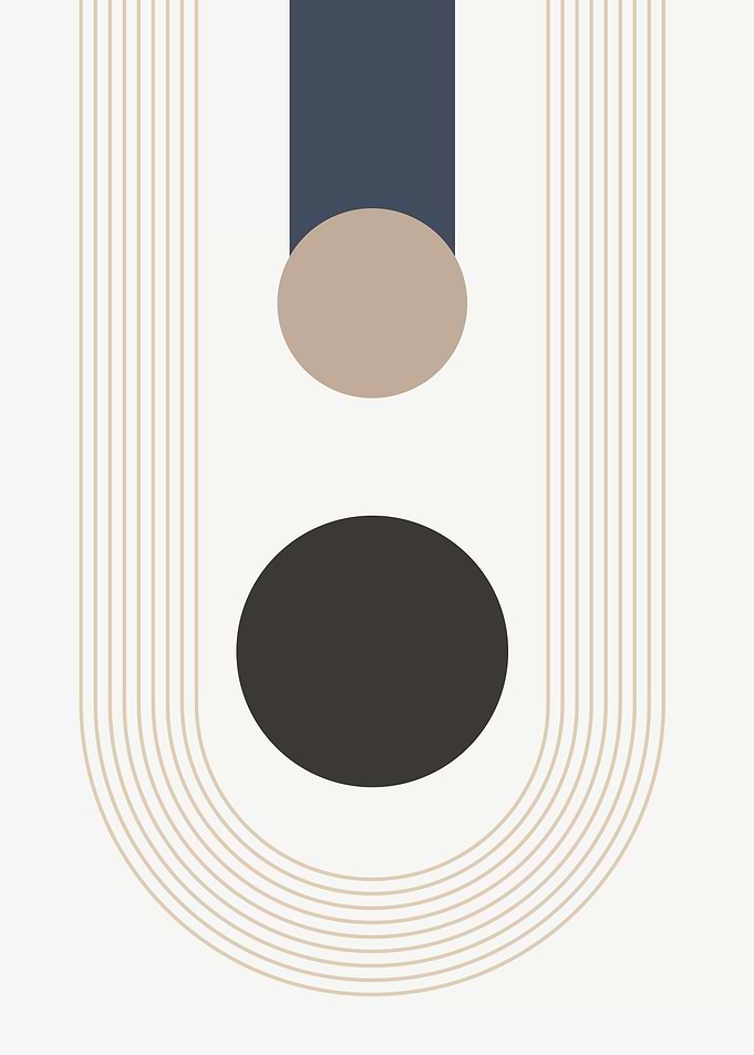Abstract circle modern art