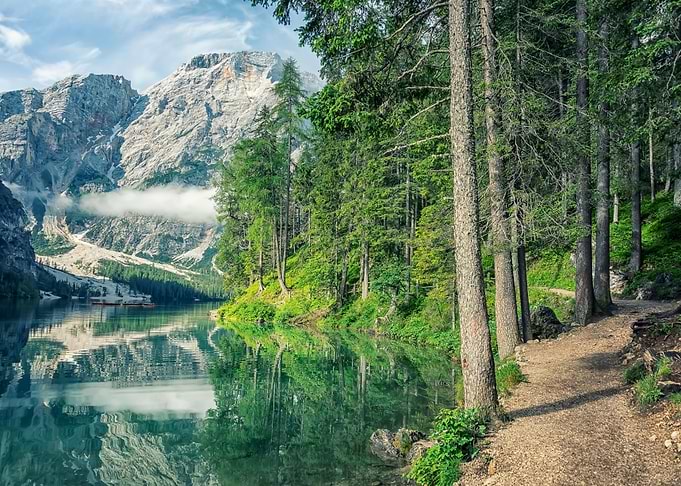 Morning in the Dolomites