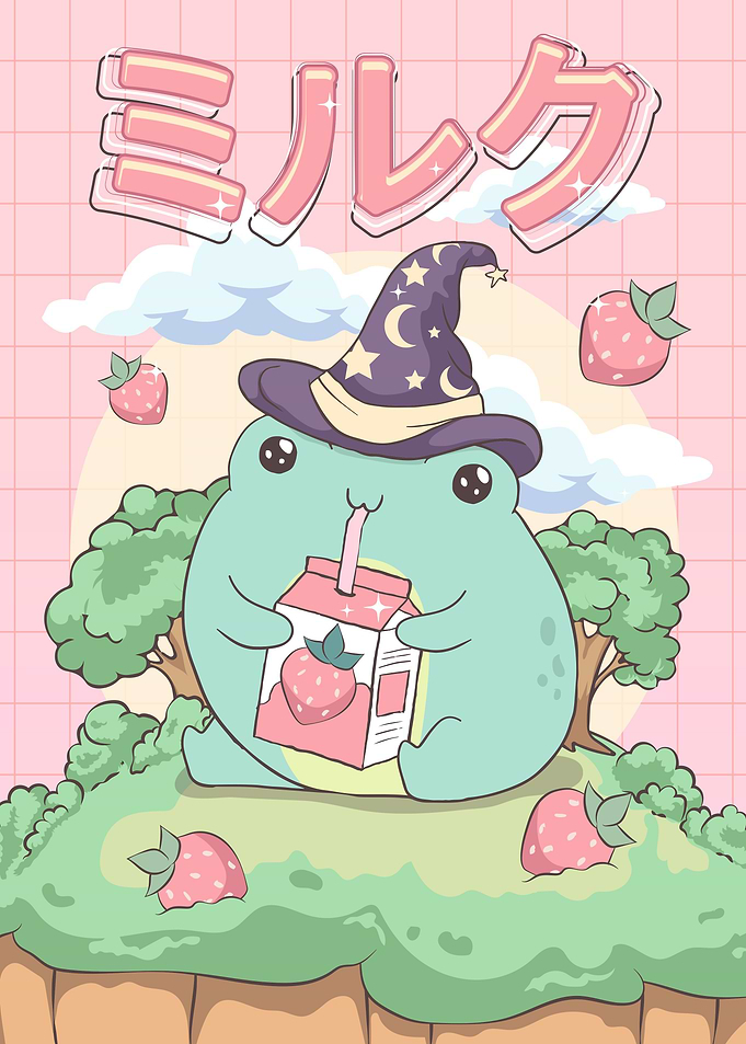 Cottagecore Frog Wizard