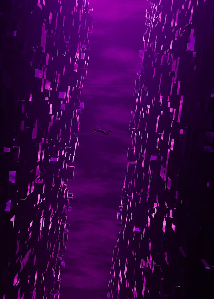 In fall between worlds