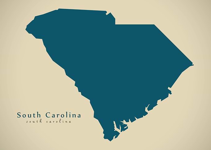 South Carolina state map