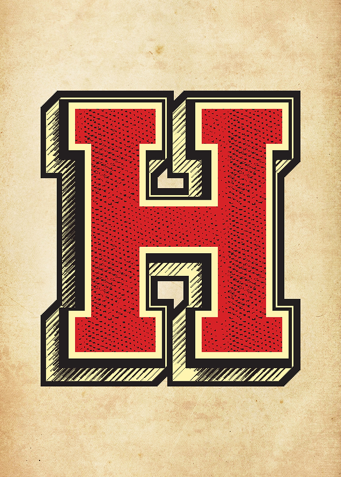 Vintage Letter H