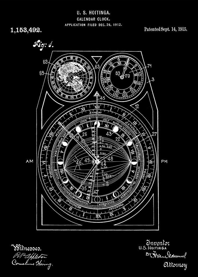 Calendar Clock patent