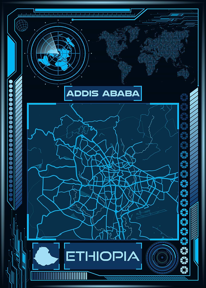 ADDIS ABABA MAP ETHIOPIA